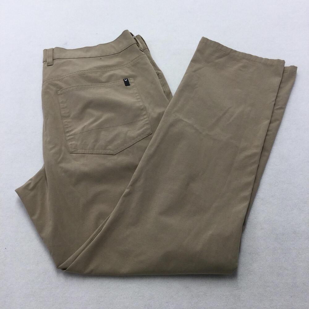 Callaway Pants Mens 34x30 Beige Stretch Chino Straight Leg Performance Golf